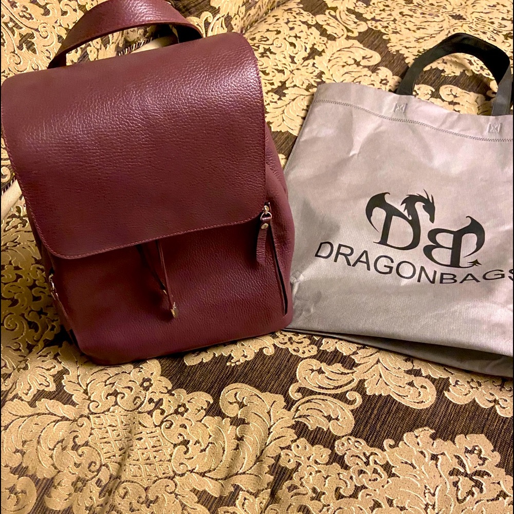 Brand new leather backpack